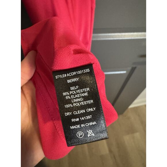 New ASTR the Label Gaia Berry Red Midi Slip Dress Size S Cowl Neck - Picture 5 of 5